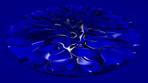 Background with Blue Rounded Plasma, Reflection, Unique Design, 3D Render, Exclusive