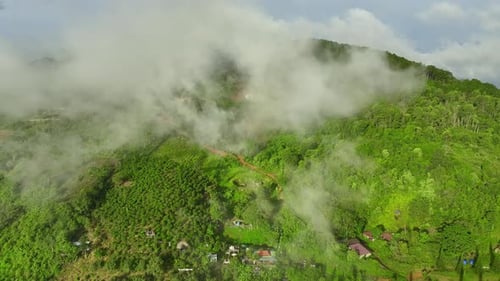 Celestial Peaks: Aerial Odyssey of 4K Mountain Cloudscapes in the Jungle