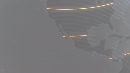 Nano Collection: Background loop of chemical elements and medical symbols with lines on a dark green