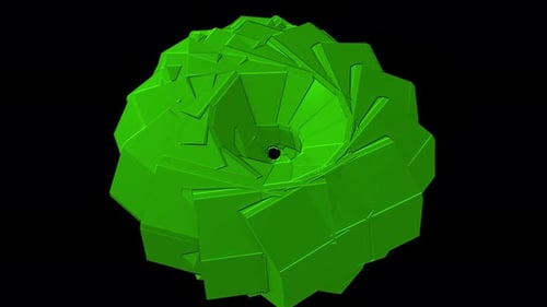 3D-Objekt grüne Farbe geometrischer Kreis-Hintergrund