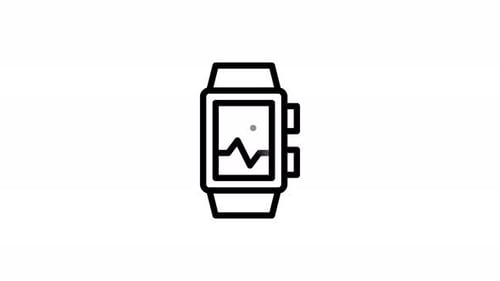 wearable device line icon animation