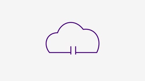 Minimalist Cloud Upload Icon Line Animation