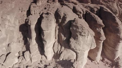 Aerial view over Solomon's Pillars, timna, Israel