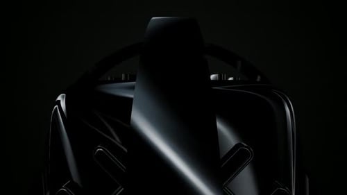 Abstract Glossy Dark Metallic Shapes Animation Background Loop