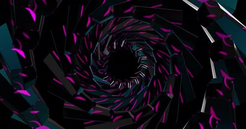 4K VJ Abstract Color Tunnel Animation 26