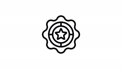 Animated Rotating Star Badge Icon