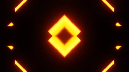 Glowing Neon Geometric Frame Loop Animation