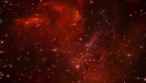 Animated Deep Space Nebula with Twinkling Stars Background