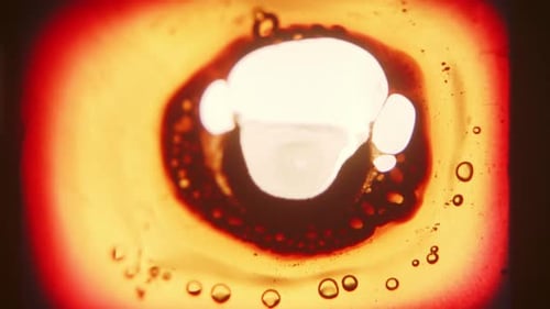 Abstract Liquid Forming Blob in Viscous Fluid