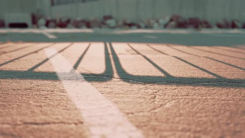 Empty Beach Car Park Spaces Covered in Asphalt