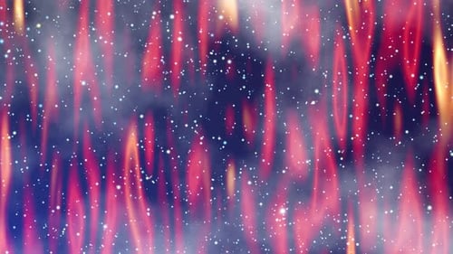 Rotes Leuchten über dem Hintergrund der Sternennacht-Effekt-Animation