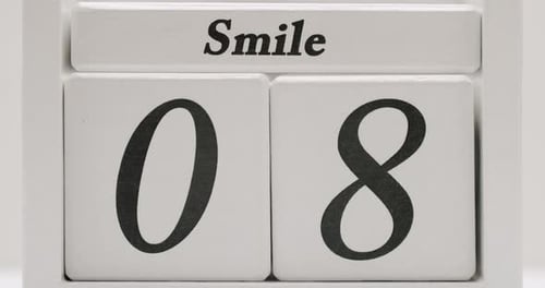 Smile Wooden Block Calendar