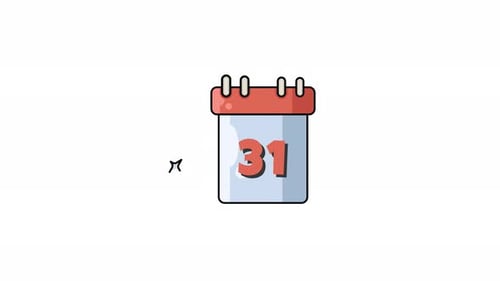 december 31st calendar icon animation illustration motion graphic design