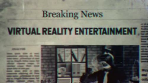 Virtual Reality Entertainment Newspaper White