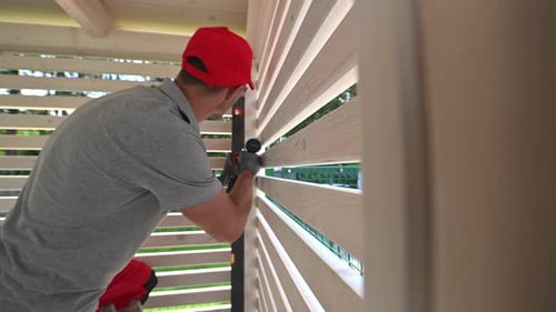 Installing Wooden Louvers on a Pergola