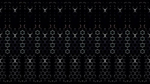 Futuristic Hexagon Grid Network Loop Background Animation