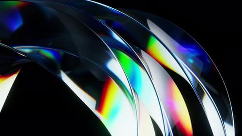 Colorful curve glass with dispersion