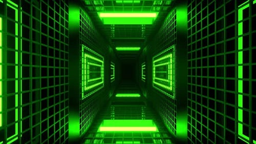 Green Slow Strobe Grate Tunnel Background Vj Loop In 4K