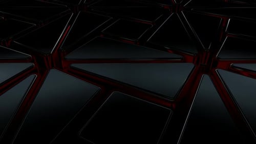 Abstract Geometric Background Loop with Red Glow