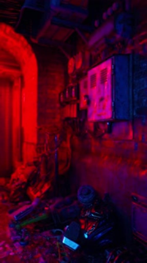 Cluttered Room With Various Items on Floor