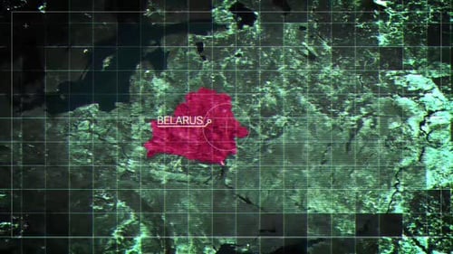 Glitch-Satellitenkarte von Weißrussland