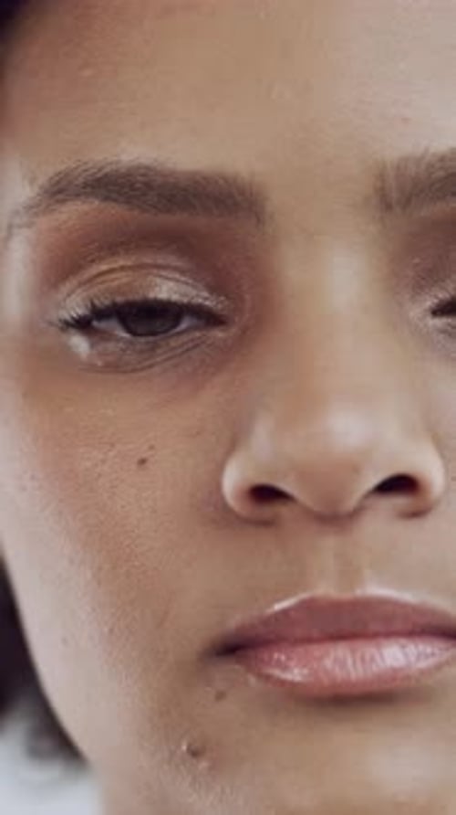 Close-up of an attractive young woman's face