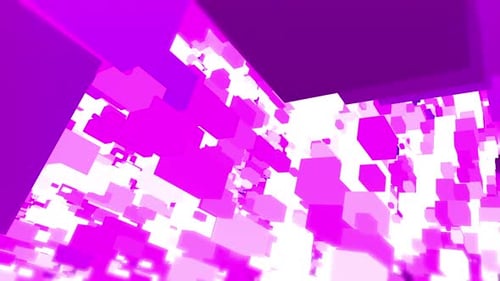 Dynamic Abstract Glowing Cubes Loop Background