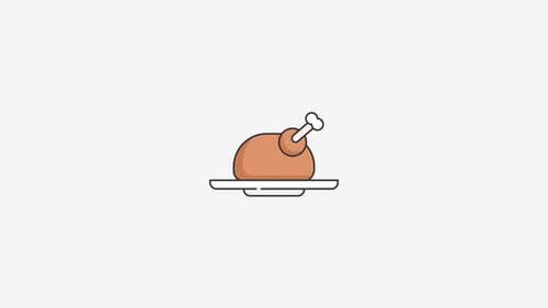 Animación del icono de Plate Of Chicken
