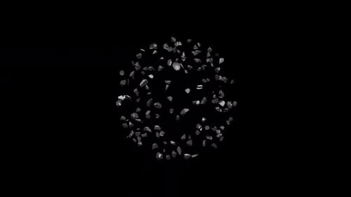 Abstract Fragmented Sphere Exploding Reveal Animation