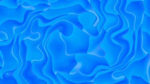 Abstract Blue Fluid Flowing Motion Background