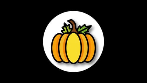 Kürbis-Symbol-Animation