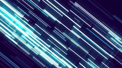 Fondo de animación de líneas de neón clásicas azules de 4k