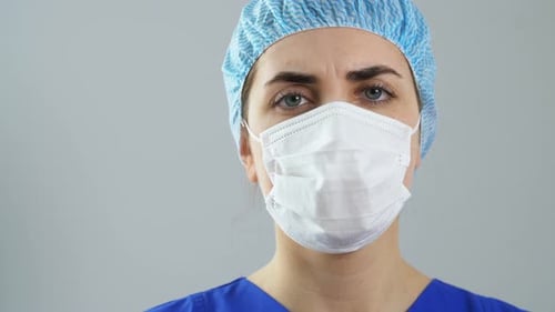 Woman Doctor with COVID-19 Positive Blood Sample