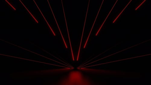 Red Bright Neon Stripes Background Vj Loop In 4K