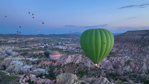 Aerial View Hot Air Baloons in Turkey 4 K