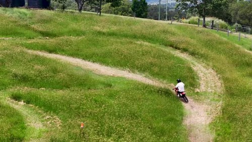 Dirt Bike Farm Riding Back Trail Path