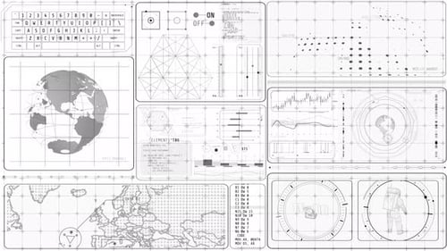 Animated Hightech Interface for Satellite Earth Observation