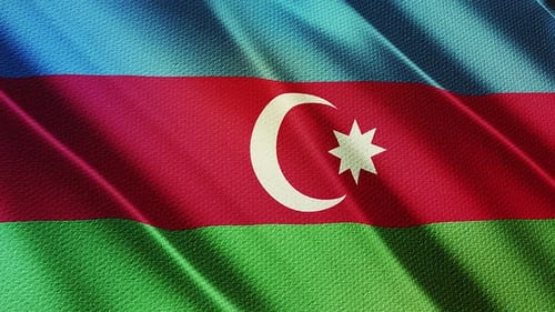 Azerbaijan Flag Waving Loop Animation for National Events and Corporate Presentations