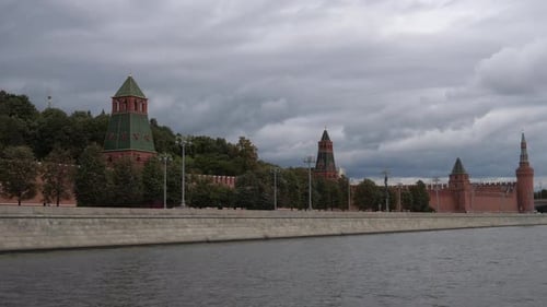 Moscow. Kremlin wall. Panorama