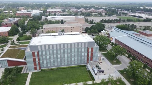 Biosciences Building next to School of Engineering and Technology, Central Michigan University, aeri