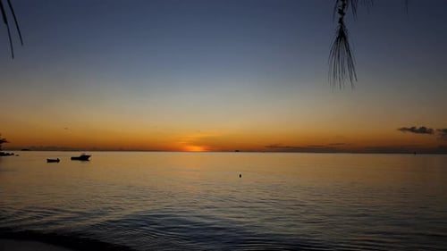 Sunset at the beach 4k