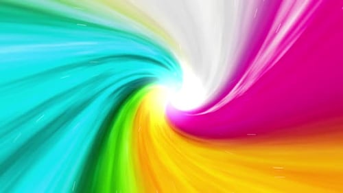 Vibrant and colorful concept for light speed, hyperspace, space warp travel into a wormhole tunnel