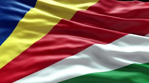 Waving Seychelles Flag Seamless Loop