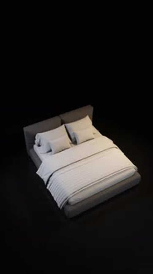 Modern 3D Bed Model Animation for Product Showcase