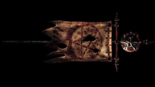 Satan Flag With Bloody Pentagram VJ Loop