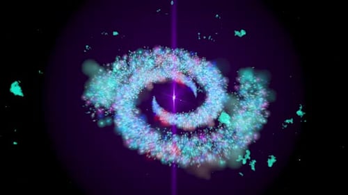 Cosmic Particle Spiral Reveal Animation
