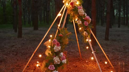 Outdoor Wedding Venue Decoration at Sunset