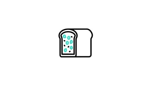 Animated Food and Kitchen Icons Collection Flat Design