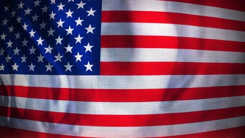 Seamlessly Looping American Flag Waving in the Wind