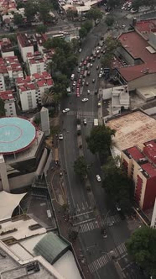 Vista aérea da Avenida Universitária, Cidade do México.